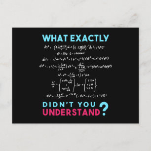 Carte Postale Formule physique Plaisanter drôle Math