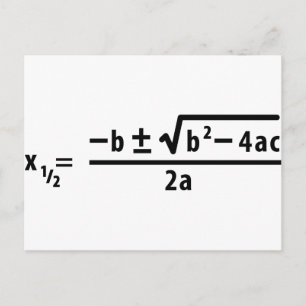 Carte Postale formule quadratique