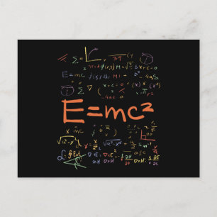 Carte Postale Formules de physique et de mathématiques EMC2