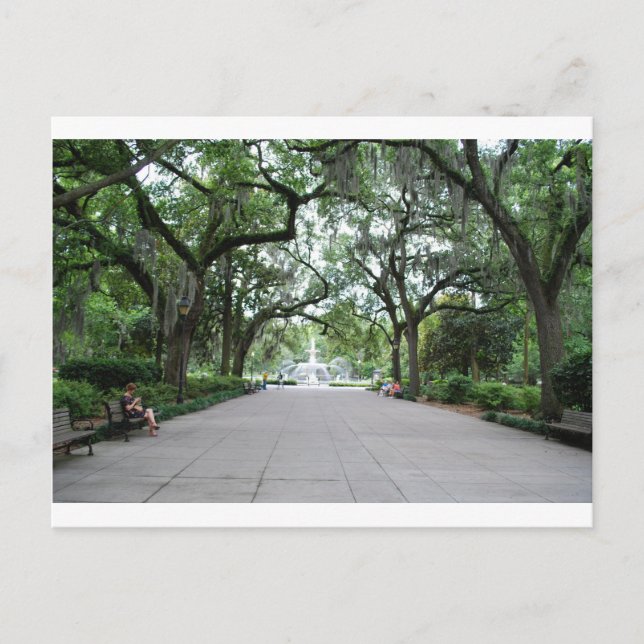Carte Postale Forsyth Park à Savannah, GA (Devant)