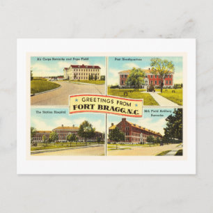 Carte Postale Fort Bragg # 2 Caroline du Nord NC Souvenir Vintag