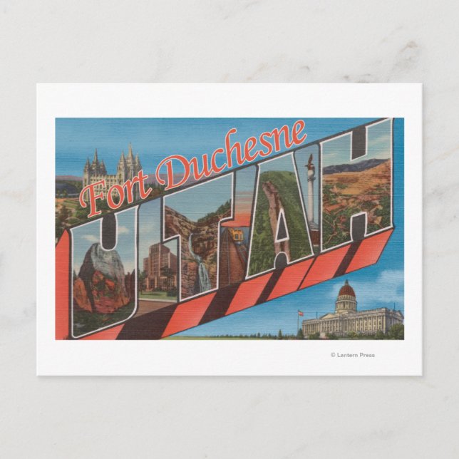 Carte Postale Fort Duchesen, Utah - Scènes de grandes lettres (Devant)