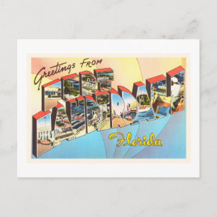 Carte Postale Fort Lauderdale Floride FL Vintage voyage Souvenir