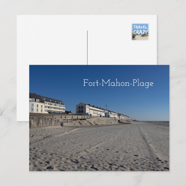 Carte Postale Fort-Mahon-Plage, Vue sur la plage, France (Devant / Derrière)