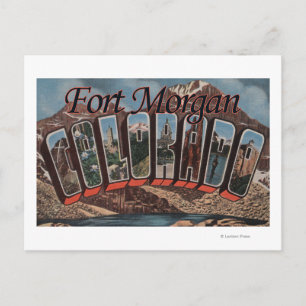 Carte Postale Fort Morgan, Colorado - Scènes de grandes lettres