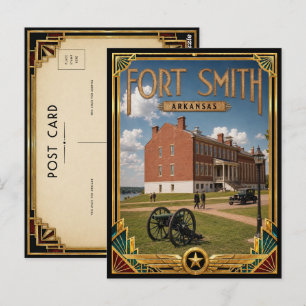 Carte Postale Fort Smith Arkansas Art Déco vintage de l'âge d'or