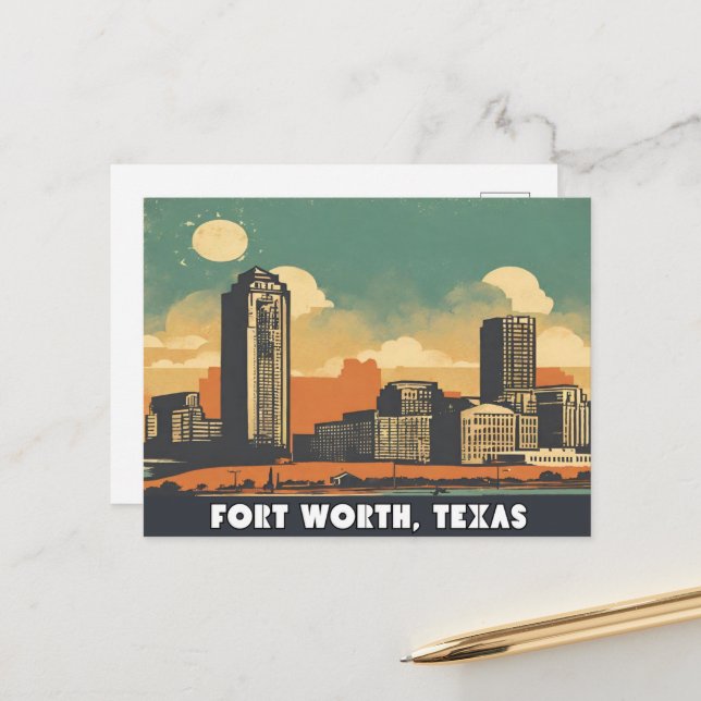 Carte Postale Fort Worth, Texas (Devant/Arrière en situation)