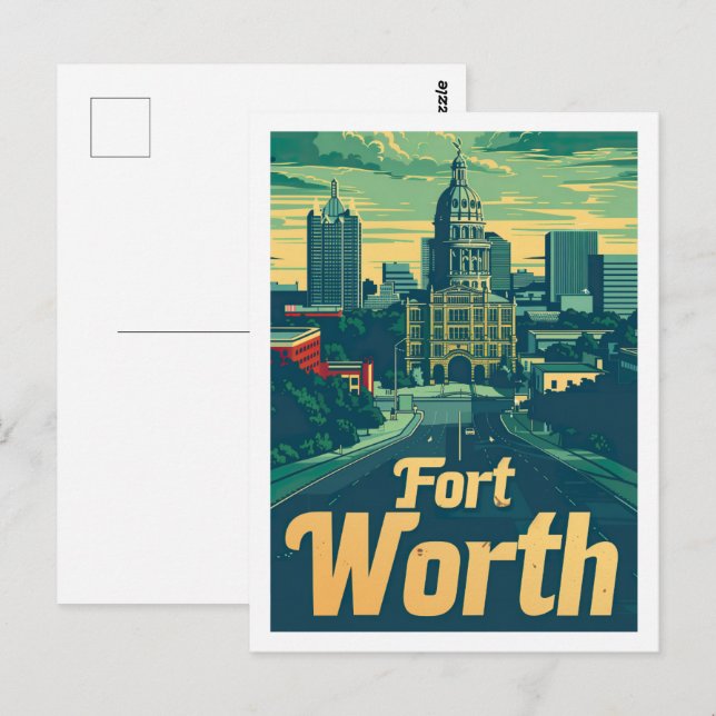 Carte Postale Fort Worth Texas USA célèbre Travel Place (Devant / Derrière)