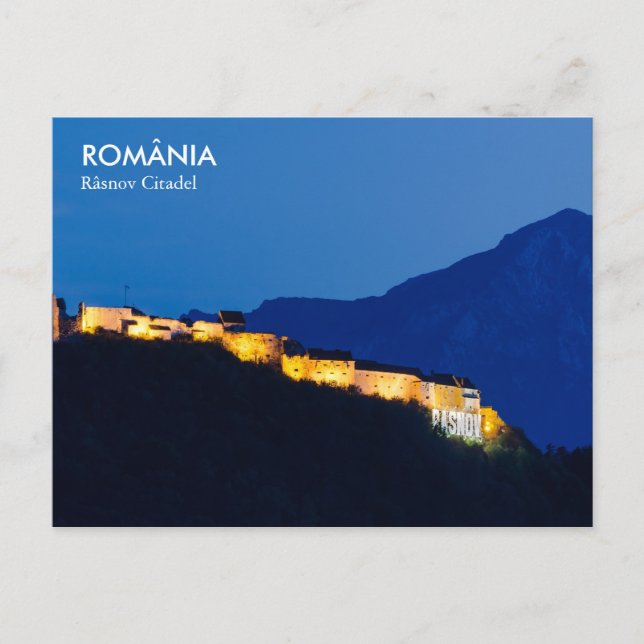 Carte Postale Forteresse de Rasnov en Roumanie Poscard (Devant)