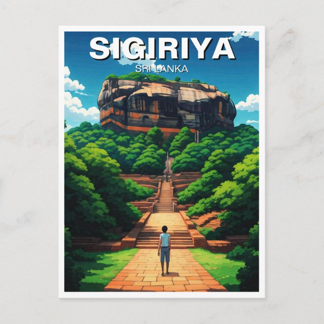 Carte Postale Forteresse rocheuse de Sigiriya Sri Lanka (Devant)