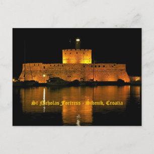 Carte Postale Forteresse Saint-Nicolas - Šibenik, Croatie
