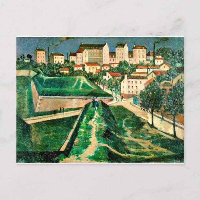 Carte Postale Fortification de Paris par C.R.W. Nevinson, 1913 (Devant)