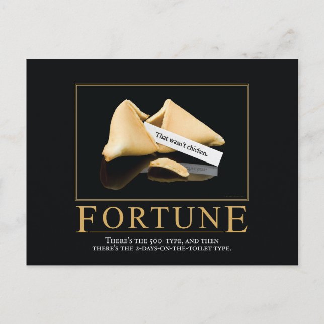 Carte postale Fortune Motivation Parody (Devant)