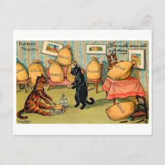 Carte Postale Fortune Telling Cats You Will Come into the Fortun