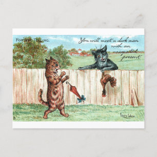 Carte Postale Fortune Telling Inattendu Gig de Louis Wain
