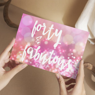 Carte Postale Forty & Fabulous - 40th Birthday Card