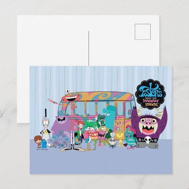 Carte Postale Foster's Home for Imaginary Friends | Bus scolaire (Devant / Derrière)