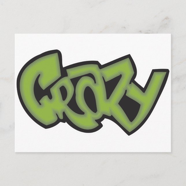 Carte Postale Fou - Graffiti (Devant)