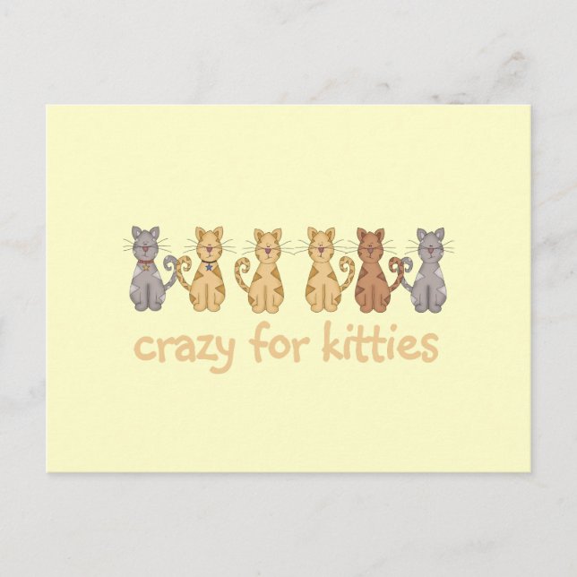 Carte Postale Fou pour des T-shirts et des cadeaux de minous (Devant)
