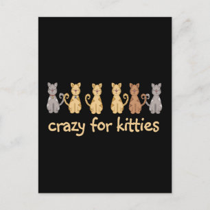 Carte Postale Fou pour des T-shirts et des cadeaux de minous