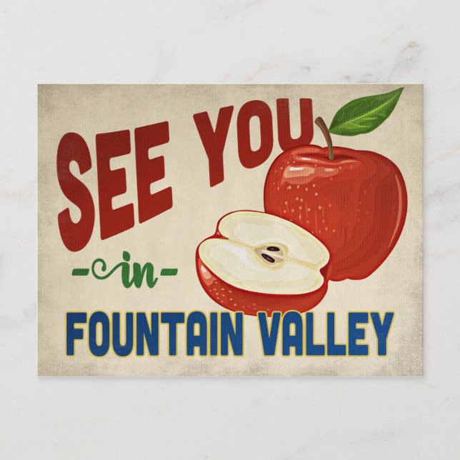 Carte Postale Fountain Valley California Apple - Vintage voyage (Devant)
