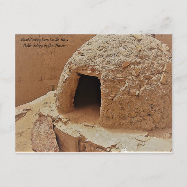Carte Postale Four à cuisson/pâtisserie des Indiens Pueblo (Devant)
