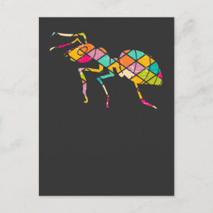 Carte Postale fourmi colorée - Insectes Lover
