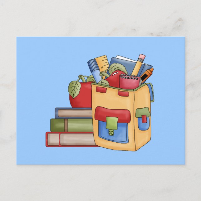 Carte Postale Fournitures scolaires T-shirts et cadeaux (Devant)