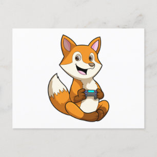 Carte Postale Fox à jouer avec contrôleur
