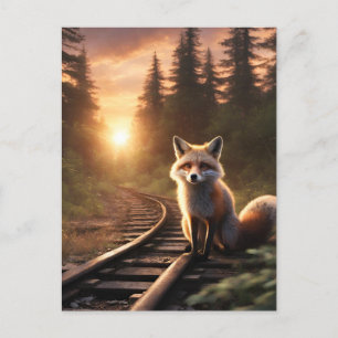 Carte Postale Fox à Sunrise