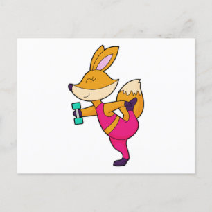 Carte Postale Fox Fitness Dumbbell