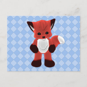 Carte postale Fox Plushie Joueuse