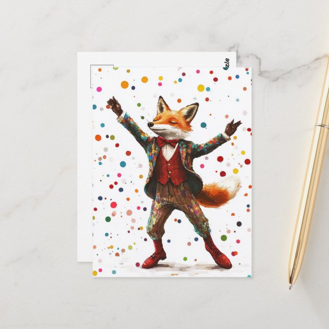 Carte Postale Foxy (Devant/Arrière en situation)