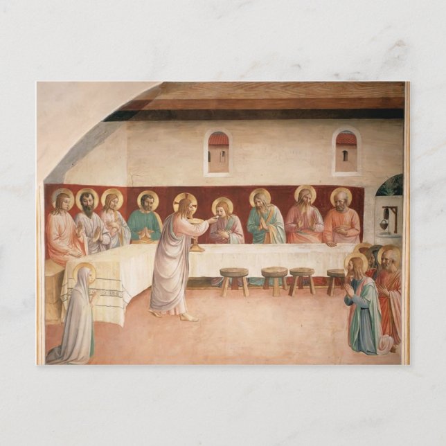 Carte Postale Fra Angelico - Institution de l'Eucharistie (Devant)