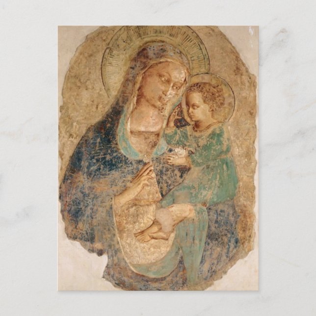 Carte Postale Fra Angelico - Madonna et son enfant (Devant)