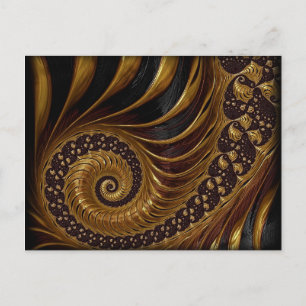 carte postale fractale des plumes de café