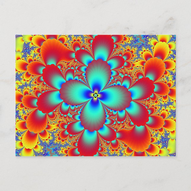 Carte Postale Fractale florale (Devant)