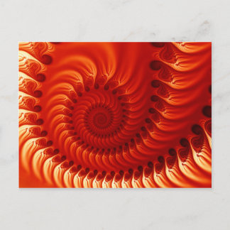Carte Postale Fractale orange brûlée