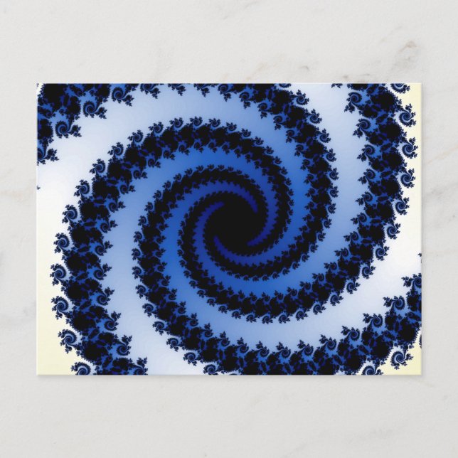 Carte Postale Fractale spirale gelée (Devant)