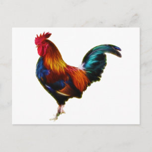 Carte Postale Fractalius Leghorn Rooster
