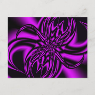 Carte postale Fractée de flux violet