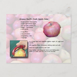 Carte postale fraîche de gâteau aux pommes de