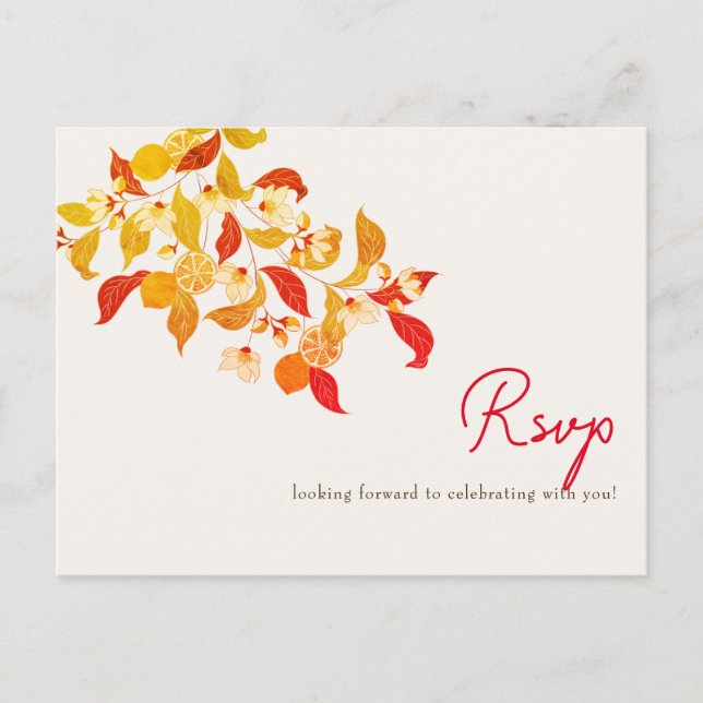 Carte Postale Fraîcheur Citrus Foliage Mariage (Devant)