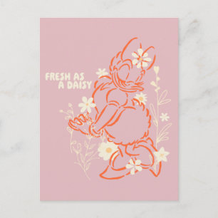 Carte Postale Frais comme une marguerite graphique floral minima