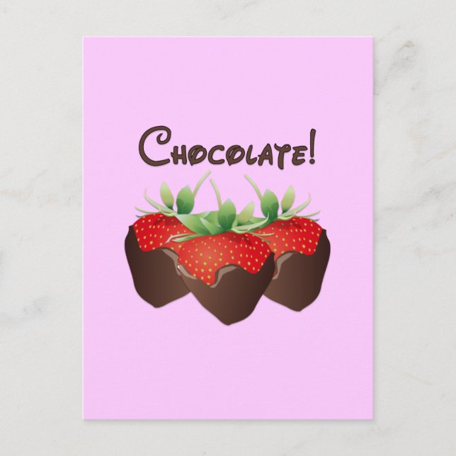 Carte Postale Fraise de chocolat (Devant)