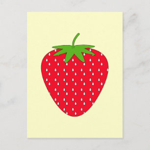 Carte Postale Fraise rouge.