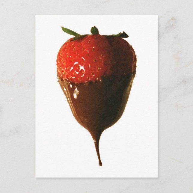 Carte Postale Fraise trempée au chocolat (Devant)