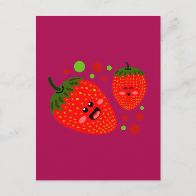 Carte Postale Fraises (Devant)
