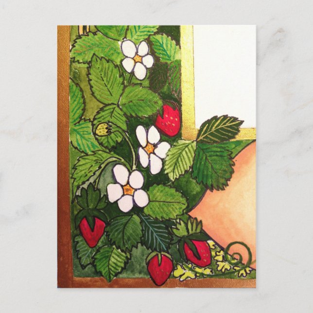 Carte Postale Fraises (Devant)