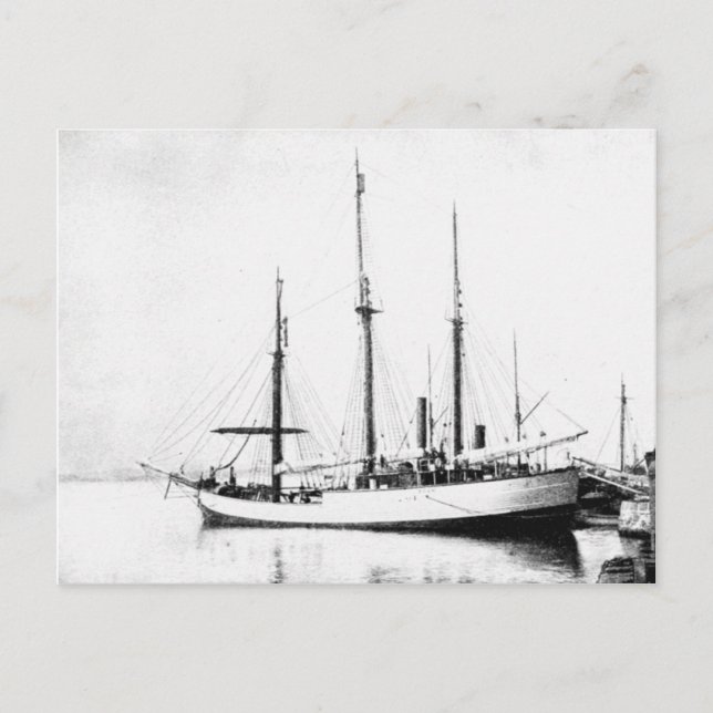 Carte Postale Fram, le bateau de Nansen, dans le port (Devant)